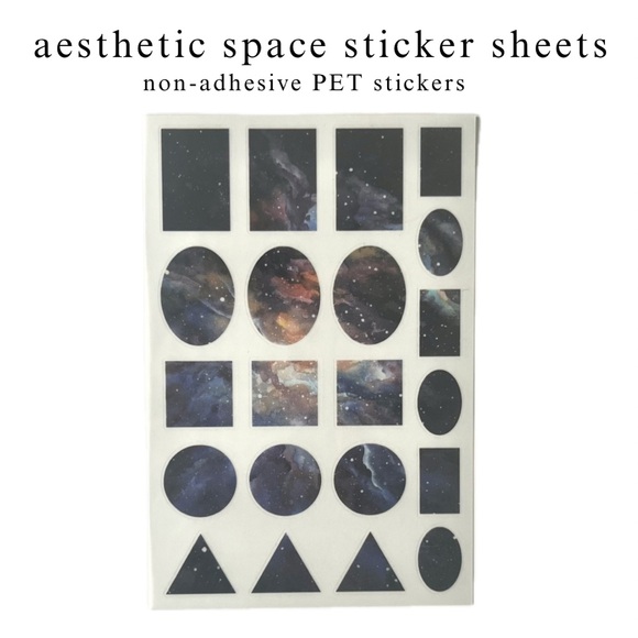 🏷️ aesthetic space abstract sticker sheets set of 4 - Picture 4 of 16